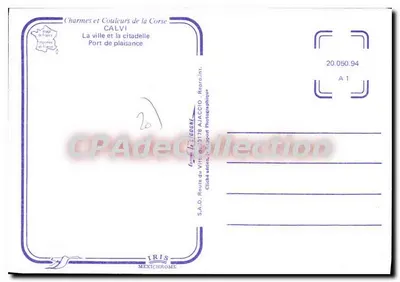 Calvi — A cidade e a cidadela — IRIS Mexichrome — Verso