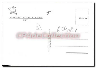 Calvi — Widok panoramiczny i nocny — Wydawnictwo Cigogne — Rewers