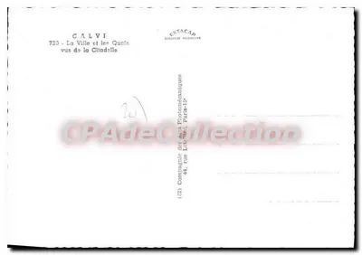 Calvi — Miasto i nabrzeża widziane z twierdzy — Ektacap — Rewers