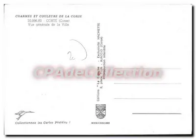 Vista geral da Cidade — CORTE (Córsega) — Edições Diplôme — Verso