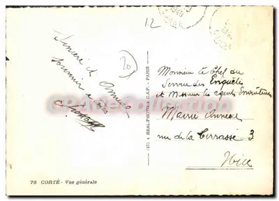 Corté — Vista geral — REAL-PHOTO-CAP, n° 75 — Verso