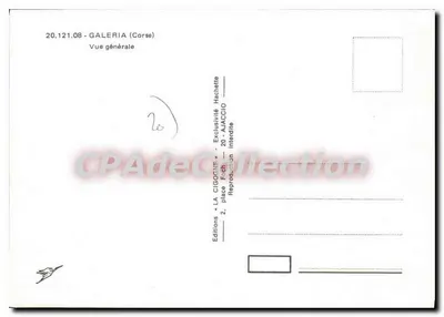 La Cigogne (Corse) — Vista geral — Edições La Cigogne — Verso