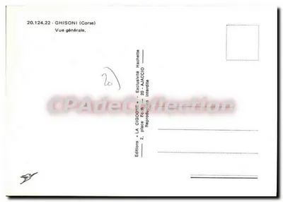 Ghisoni (Korsyka) — ogólny widok — Wydawnictwo La Cigogne — Rewers