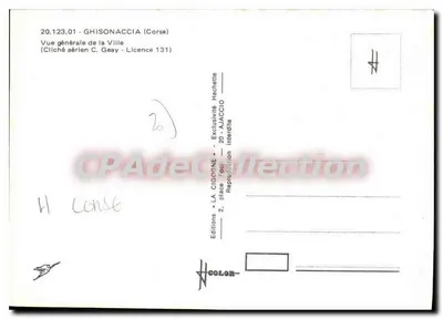 Ghisonaccia (Corsica) — Algemene uitzicht van de stad — Edities LA CIGOGNE — Achterkant