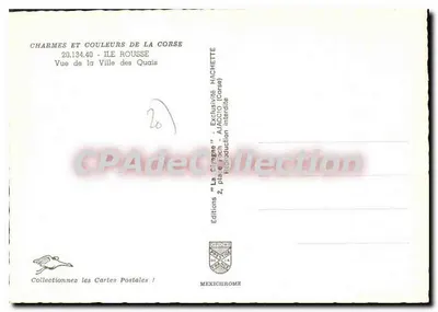 Ilha Rousse — Vista da Cidade dos Quais — Edições Hachette — Verso