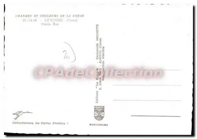 Stara ulica — Wyspa Rousse (Korsyka) — Wydawnictwo La Cigogne — Rewers