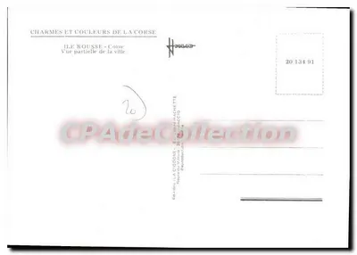Ile Rousse — Częściowy widok miasta — La Cigogne, wydawnictwo Hachette — Rewers
