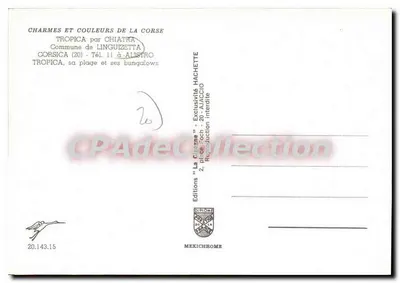 Tropica — Praia e bangalôs em Linguizzetta — Edições Diplom — Verso