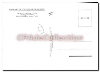 La Gigogne — Igreja e aldeia na Corse — Edições Hachette — Verso