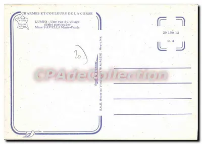 Lumio — widok wsi — S.A.D. La Cisogne — Rewers