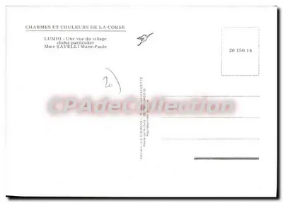 Lumio — Widok wsi — Wydawnictwo L.A. CIGOGNE — Rewers
