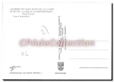 A Marinha de Maccinaggio — Cabo da Corsica — Edições Diplôme — Verso