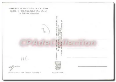Macinaggio (Cap Corse) — Port turystyczny — Wydawnictwo 'La Gripoine' nr 20.261.12 — Rewers