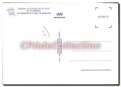St Florent — Ogólny widok i port turystyczny — Wydawnictwo A. CIGENI, n° 20.298.72 — Rewers