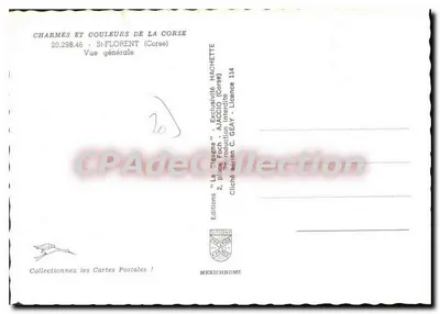 St-Florent (Córsega) — Vista geral — Éditions Hachette — Verso