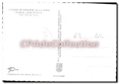 Saint-Florent — Mały port rybacki — Wydawnictwo La Cigogne, Ajaccio — Rewers