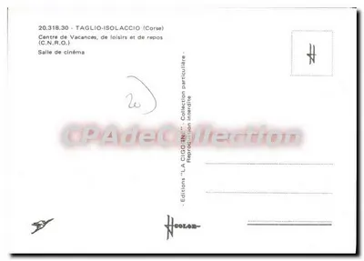 Sala de cinema — Centro de Férias, Lazer e Repouso — Éditions LA CIGORNE — Verso
