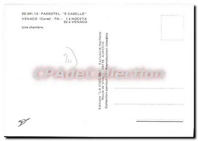 Dom z kamieni suchych — Venaco, Korsyka — Wydawnictwo 'LA CIGOGNE' — Rewers
