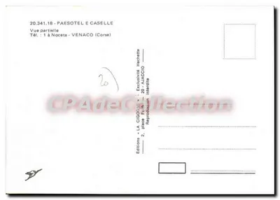 A Cigogne — Vista parcial — Edições La Cigogne, 20, place Foch, Ajaccio — Verso