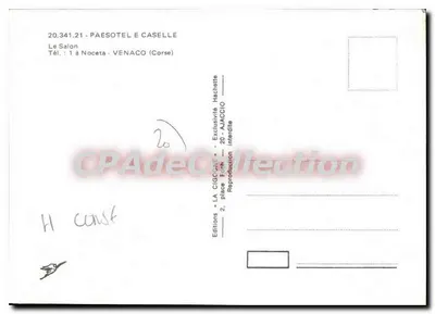 Salon w Paesotel E Caselle — Venaco (Korsyka) — Wydawnictwo LA CIGCATE — Rewers