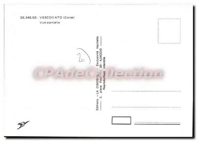Vescovato (Korsyka) — Częściowy widok — Wydawnictwo LA CIGOGNE — Rewers