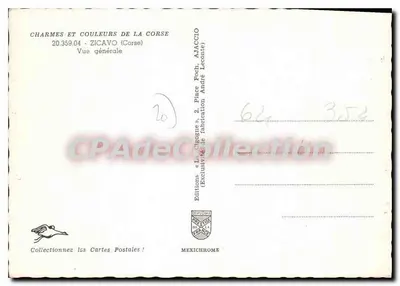 Zicavo — Vista geral — Edições « La Cigogne » — Verso