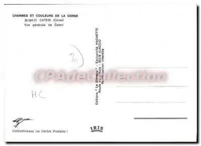 Cateri — Vista geral — Edições "La Cinégrue" n°20.084.01 — Verso