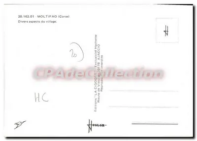 मोल्टिफाओ — विभिन्न पहलू — एडिशन्स 'ला सिगोनेट' संख्या 20.162.01 — पीछे