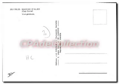 Marine d'Albo — Kap Corcy — Wydawnictwo LA CIGOGNE — Rewers