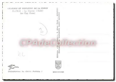A Marinha de Albo — Cabo da Corsica — Edições La Cigogne — Verso