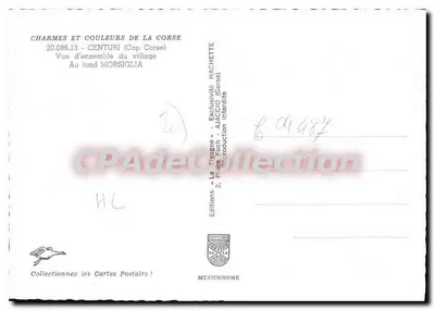 Centuri (Cap Corse) — Vista geral do vilarejo — Edições Diplome Mexichrome — Verso