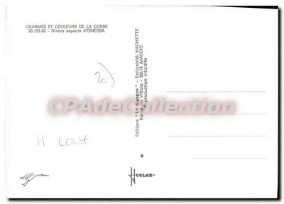 Omessà — Lembrança de Omessà — Edições 'La Cigogne' Vitullo — Verso