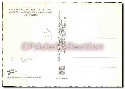 Olmì-Capella — Widok ogólny — Wydawnictwo AJACCIO — Rewers