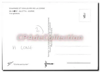 Oletta — Algemene uitzicht — Uitgaven 'LA CIGOGNE' — Achterkant