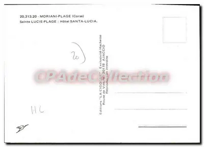 La Cigogne — Sainte-Lucie-de-Cap-Corse — Edizioni LA CIGOGNE — Verso