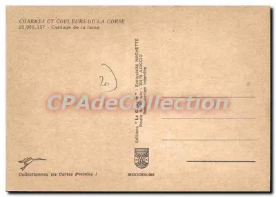 Cardagem da lã — Córsega — Edições 'La Cité' Hachette — Verso