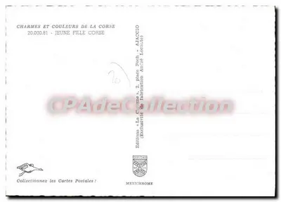 Jovem mulher corsa — A Corse sorri — IRIS — Verso