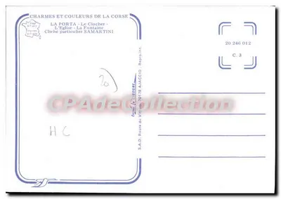 La Porta - O Sintral - A Igreja - A Fonte — S.A.D. Route du Vittorio, 20178 Ajaccio — Verso