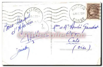 Ajaccio — Dno Zatoki — B.E.F. n°10729 — Rewers