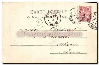 Ajaccio (Korsyka) — Widok plaży z palmami — Le Courrier, nr 239 — Rewers