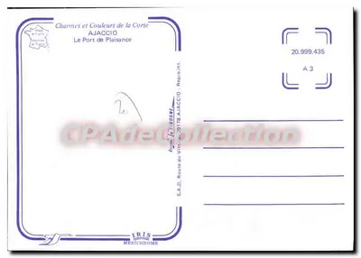 Port plażowy — Ajaccio — wydawca T. GOGNE, nr serii 20.999.435 — Rewers