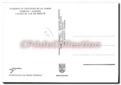 Przyjazd na Wyspę Piękności — Ajaccio — Wydawnictwo La Cigogne — Rewers