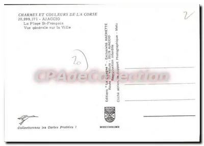 Ajaccio — Ogólny widok miasta — Éditions Diplôme — Rewers
