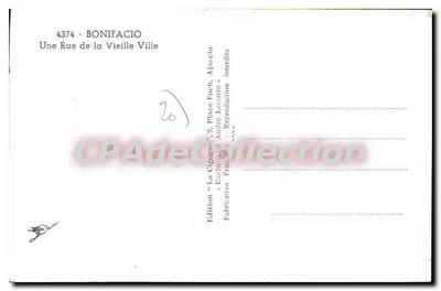 Bonifacio — Ulica Starego Miasta — Wydawnictwo 'La Cigogne' — Rewers