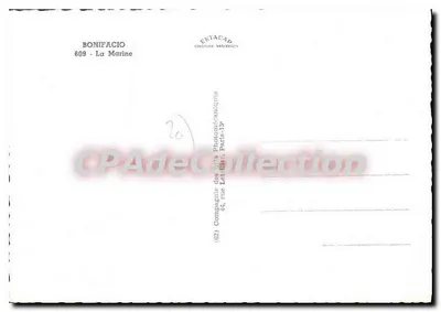 Bonifacio — La Marine — Kolekcja Ektacap, nr 609 — Rewers