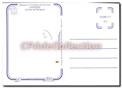 Port Rekreacyjny — Cargèse — S.A.D. Route du Virtuel, 20178 Ajaccio — Rewers