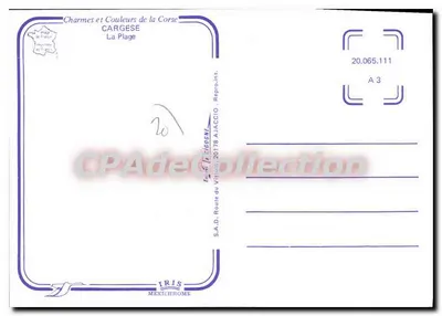 Cargèse — Plaża — S.A.D. Iris Mexichrome, 20178 Ajaccio — Rewers