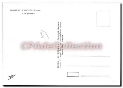 Cargèse (Korsyka) — Ogólny widok — Wydawnictwo LA CIGOGNE — Rewers