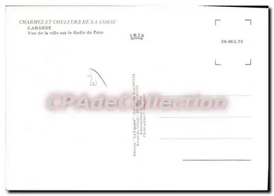 Cargèse — Widok miasta na Golfdzie Péro — Wydawnictwo IRIS — Rewers
