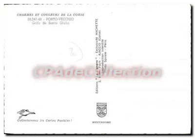 Golfo de Santa Giulia — Porto-Vecchio — Ediciones Hachette — Reverso